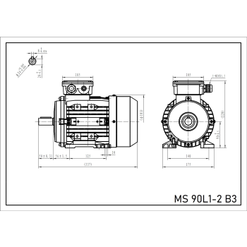 Silnik elektryczny 2.2kW 2800 obr/min. 90 B3